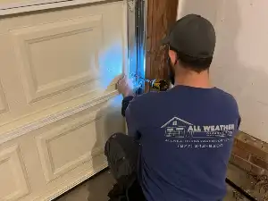 Hinge and Rollers Installed